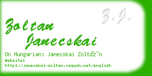 zoltan janecskai business card
